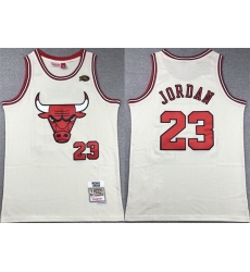 Men Chicago Bulls 23 Michael Jordan White Stitched Basketball Jersey