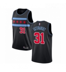 Womens Chicago Bulls 31 Tomas Satoransky Swingman Black Basketball Jersey City Edition 