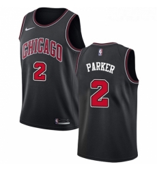 Womens Nike Chicago Bulls 2 Jabari Parker Swingman Black NBA Jersey Statement Edition 