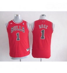 Bulls 1 Derrick Rose Red Stitched Youth NBA Jersey