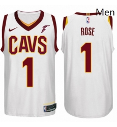 Nike NBA Cleveland Cavaliers 1 Derrick Rose Jersey 2017 18 New Season White Jersey 