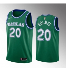 Men Dallas Mavericks 20 Richaun Holmes Green 2023 Draft Classic Edition Stitched Basketball Jersey