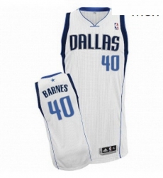 Mens Adidas Dallas Mavericks 40 Harrison Barnes Authentic White Home NBA Jersey