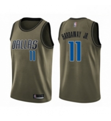 Mens Dallas Mavericks 11 Tim Hardaway Jr Swingman Green Salute to Service Basketball Jersey 