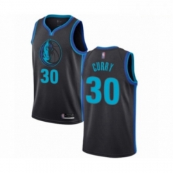 Mens Dallas Mavericks 30 Seth Curry Authentic Charcoal Basketball Jersey City Edition 