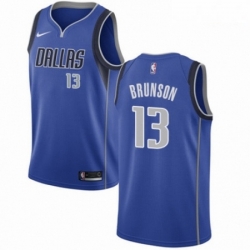 Mens Nike Dallas Mavericks 13 Jalen Brunson Swingman Royal Blue Road NBA Jersey Icon Edition 