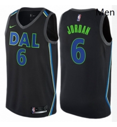 Mens Nike Dallas Mavericks 6 DeAndre Jordan Swingman Navy Blue NBA Jersey Statement Edition 