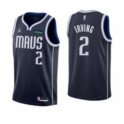 Youth Dallas Mavericks #2 Kyrie Irving Navy Statement Edition Stitched Basketball Jersey