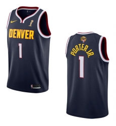 Men Denver Nuggets 1 Michael Porter Jr  Navy 2023 Finals Champions Icon EditionStitched Basketball Jersey