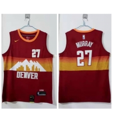 Men Denver Nuggets 27 Jamal Murray Red 2020 21 City Edition Nike Swingman Jersey