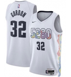 Men Denver Nuggets Aaron Gordon 2023-24 City Edition White Stitched Jersey