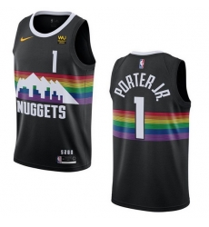 Men's Denver Nuggets #1 Michael Porter Jr. Black Stitched Jersey