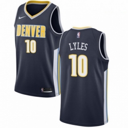 Mens Nike Denver Nuggets 10 Trey Lyles Authentic Navy Blue Road NBA Jersey Icon Edition 