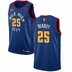 Mens Nike Denver Nuggets 25 Malik Beasley Swingman Light Blue Alternate NBA Jersey Statement Edition