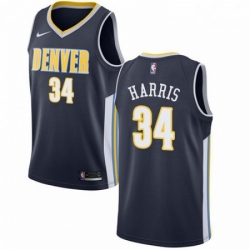 Mens Nike Denver Nuggets 34 Devin Harris Authentic Navy Blue Road NBA Jersey Icon Edition 