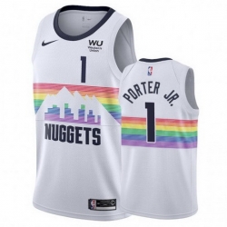 Nike Synthetic Michael Porter Jr. Denver Nuggets Icon White Swingman Jersey