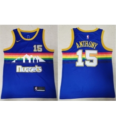 Nuggets 15 Carmelo Anthony Blue Swingman Jersey