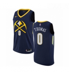 Womens Nike Denver Nuggets 0 Isaiah Thomas Swingman Navy Blue NBA Jersey City Edition 