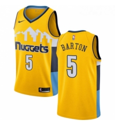 Womens Nike Denver Nuggets 5 Will Barton Swingman Gold Alternate NBA Jersey Statement Edition