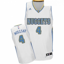 Youth Adidas Denver Nuggets 4 Paul Millsap Swingman White Home NBA Jersey 