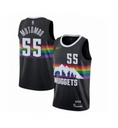 Youth Denver Nuggets #55 Dikembe Mutombo Swingman Black Basketball Jersey - 2019 20 City Edition