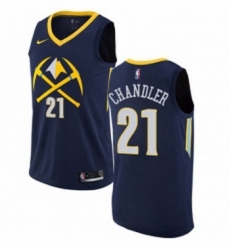 Youth Nike Denver Nuggets 21 Wilson Chandler Swingman Navy Blue NBA Jersey City Edition