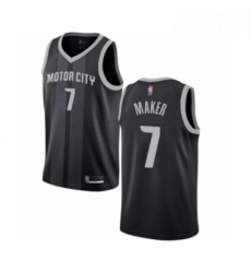 Womens Detroit Pistons 7 Thon Maker Swingman Black Basketball Jersey City Edition 