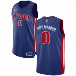 Womens Nike Detroit Pistons 0 Andre Drummond Authentic Royal Blue Road NBA Jersey Icon Edition