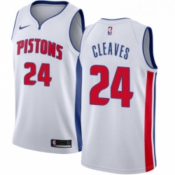 Womens Nike Detroit Pistons 24 Mateen Cleaves Swingman White Home NBA Jersey Association Edition