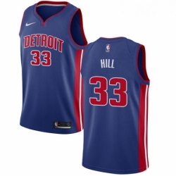 Womens Nike Detroit Pistons 33 Grant Hill Swingman Royal Blue Road NBA Jersey Icon Edition