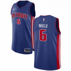 Womens Nike Detroit Pistons 6 Terry Mills Authentic Royal Blue Road NBA Jersey Icon Edition