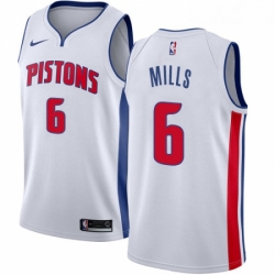 Womens Nike Detroit Pistons 6 Terry Mills Swingman White Home NBA Jersey Association Edition