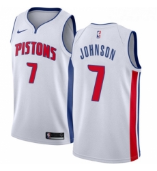 Womens Nike Detroit Pistons 7 Stanley Johnson Authentic White Home NBA Jersey Association Edition