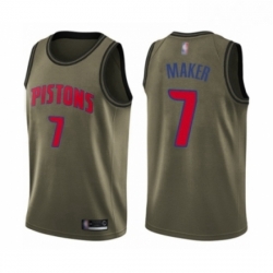 Youth Detroit Pistons 7 Thon Maker Swingman Green Salute to Service Basketball Jersey 