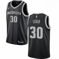 Youth Nike Detroit Pistons 30 Jon Leuer Swingman Black NBA Jersey City Edition 