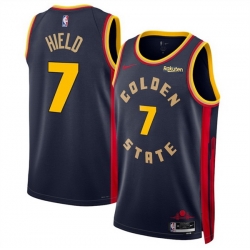 Men Golden State Warriors 7 Buddy Hield Navy 2024 25 City Edition Stitched Basketball Jersey