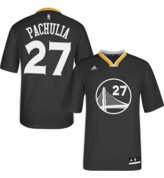 Youth Adidas Golden State Warriors 27 Zaza Pachulia Authentic Black Alternate NBA Jersey