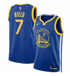 Youth Golden State Warriors 7 Buddy Hield Blue Association Edition Swingman Stitched Basketball Jersey