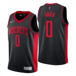 Men Houston Rockets 0 Jalen Green Black Men NBA Swingman 2020 21 Earned Edition Jersey