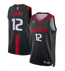 Men Houston Rockets  12 Steven Adams Black 2026 27 Statement Edition Stitched Basketball Jersey