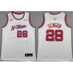 Men Houston Rockets 28 Alperen Sengun White 2025 26 City Edition Stitched Jersey