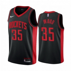 Men Houston Rockets 35 Christian Wood Black NBA Swingman 2020 21 Earned Edition Jersey