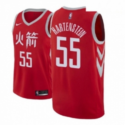 Men NBA 2018 19 Houston Rockets 55 Isaiah Hartenstein City Edition Red Jersey 