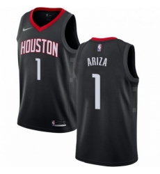 Mens Nike Houston Rockets 1 Trevor Ariza Swingman Black Alternate NBA Jersey Statement Edition