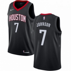 Mens Nike Houston Rockets 7 Joe Johnson Authentic Black NBA Jersey Statement Edition 