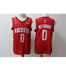 Rockets 0 Russell Westbrook Red Nike Swingman Jersey