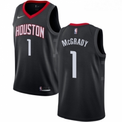 Youth Nike Houston Rockets 1 Tracy McGrady Authentic Black Alternate NBA Jersey Statement Edition