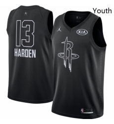 Youth Nike Jordan Houston Rockets 13 James Harden Swingman Black 2018 All Star Game NBA Jersey