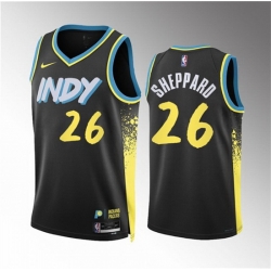 Men Indiana Pacers 26 Ben Sheppard Black 2023 24 City Edition Stitched Basketball Jersey