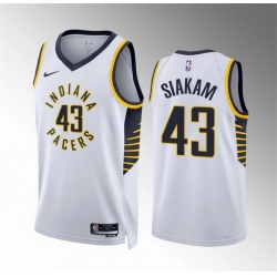 Men Indiana Pacers 43 Pascal Siakam White Association Edition Stitched Basketball Jersey